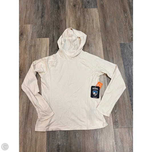 Athletic Top Long Sleeve Hoodie By Kuhl In Cream, Size: S