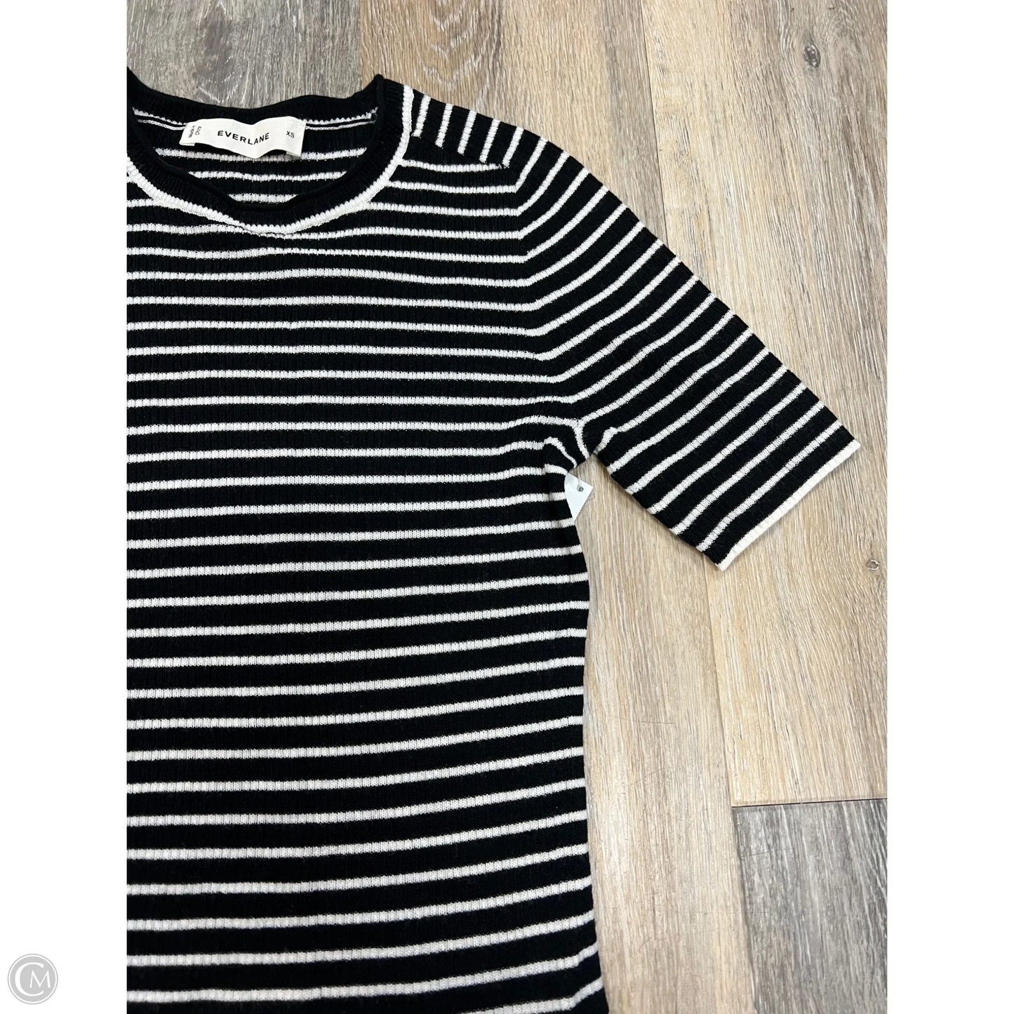 Sweater Short Sleeve By Everlane In Striped Pattern, Size: Xs