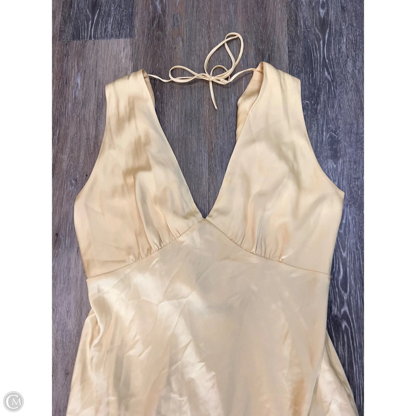 -Dress Party Long By Abercrombie And Fitch In Yellow, Size: Xlp