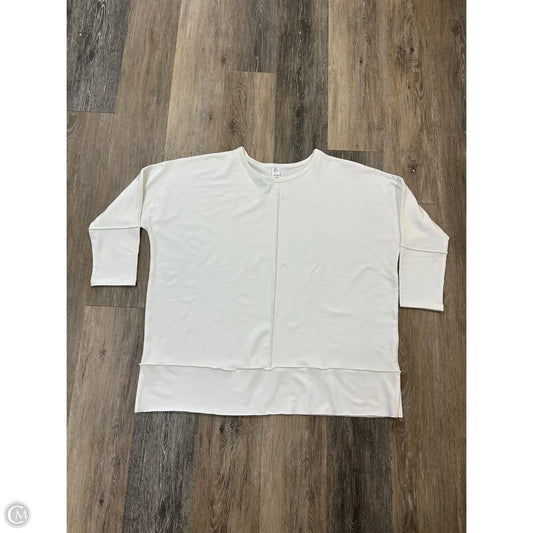 Athletic Sweatshirt Crewneck By Spanx In White, Size: L