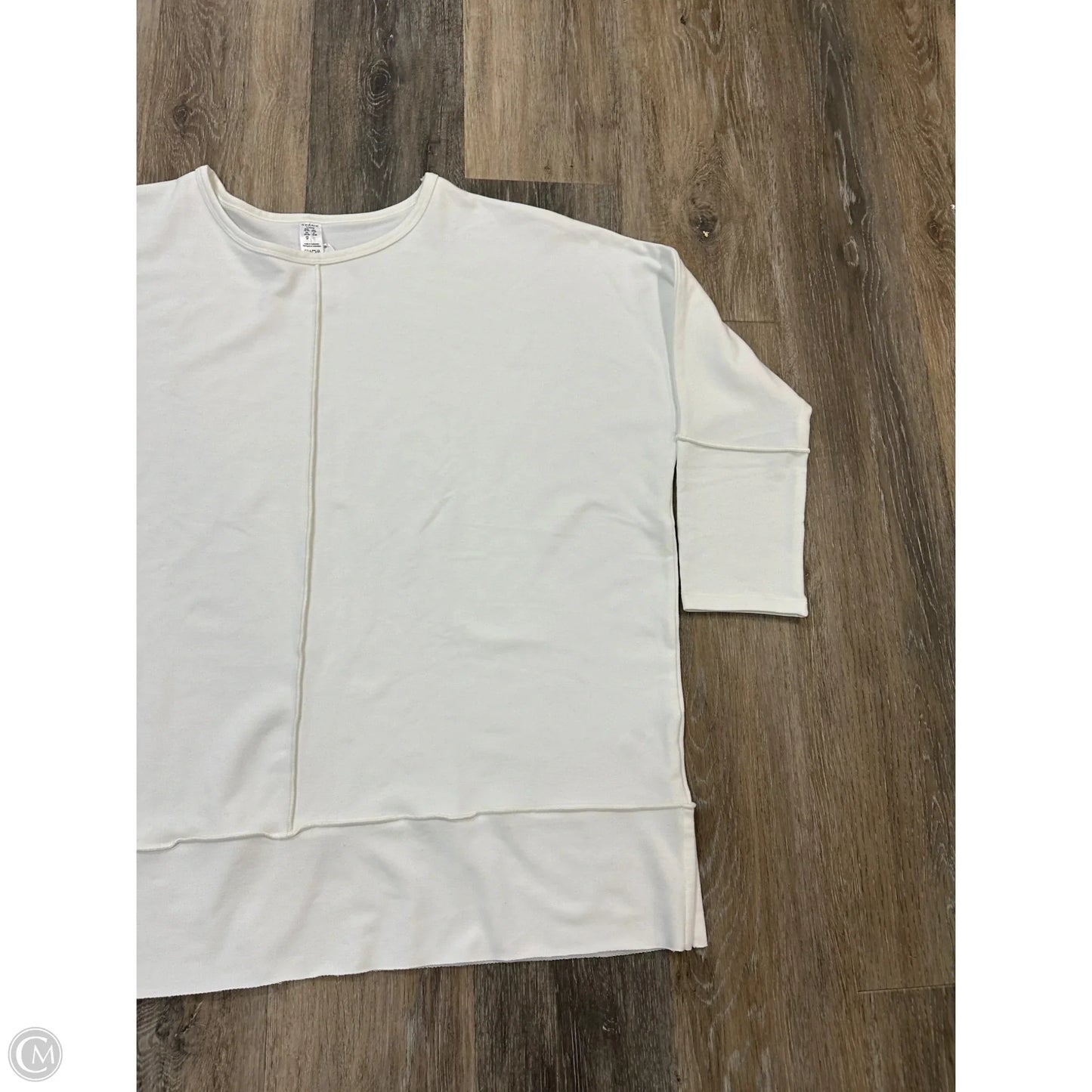 Athletic Sweatshirt Crewneck By Spanx In White, Size: L