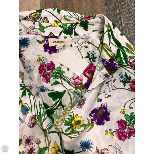 Blouse Long Sleeve By L Agence In Floral Print, Size: S