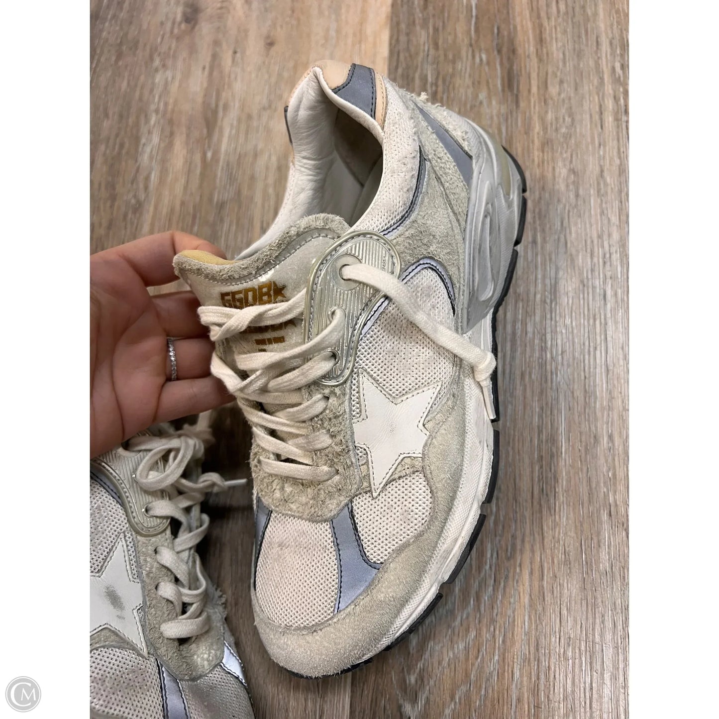 Shoes Luxury Designer By Golden Goose In Grey, Size: 7