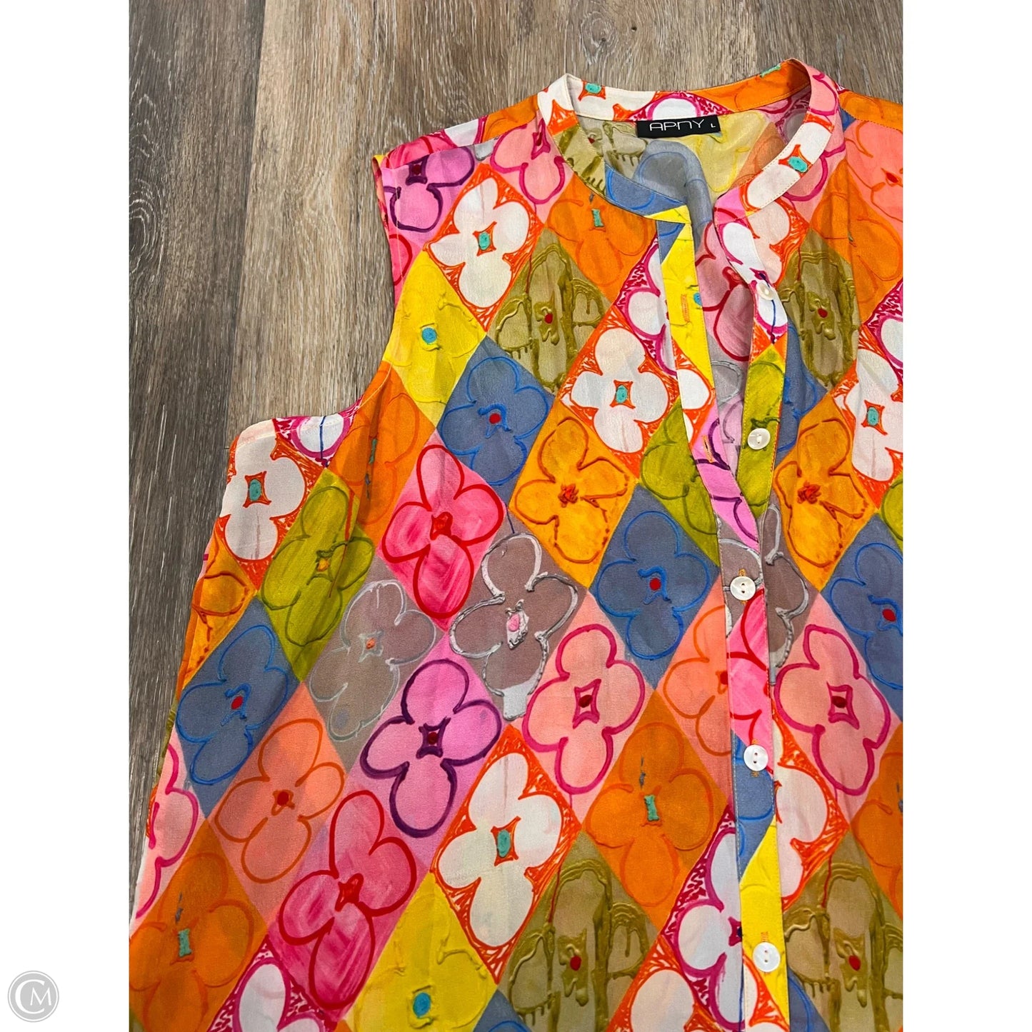 Top Sleeveless By AP NY In Multi-colored, Size: L