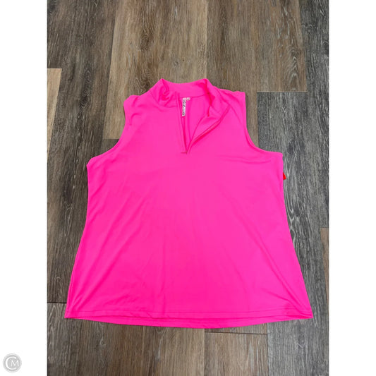 Athletic Tank Top By Lulu B In Pink, Size: Xl