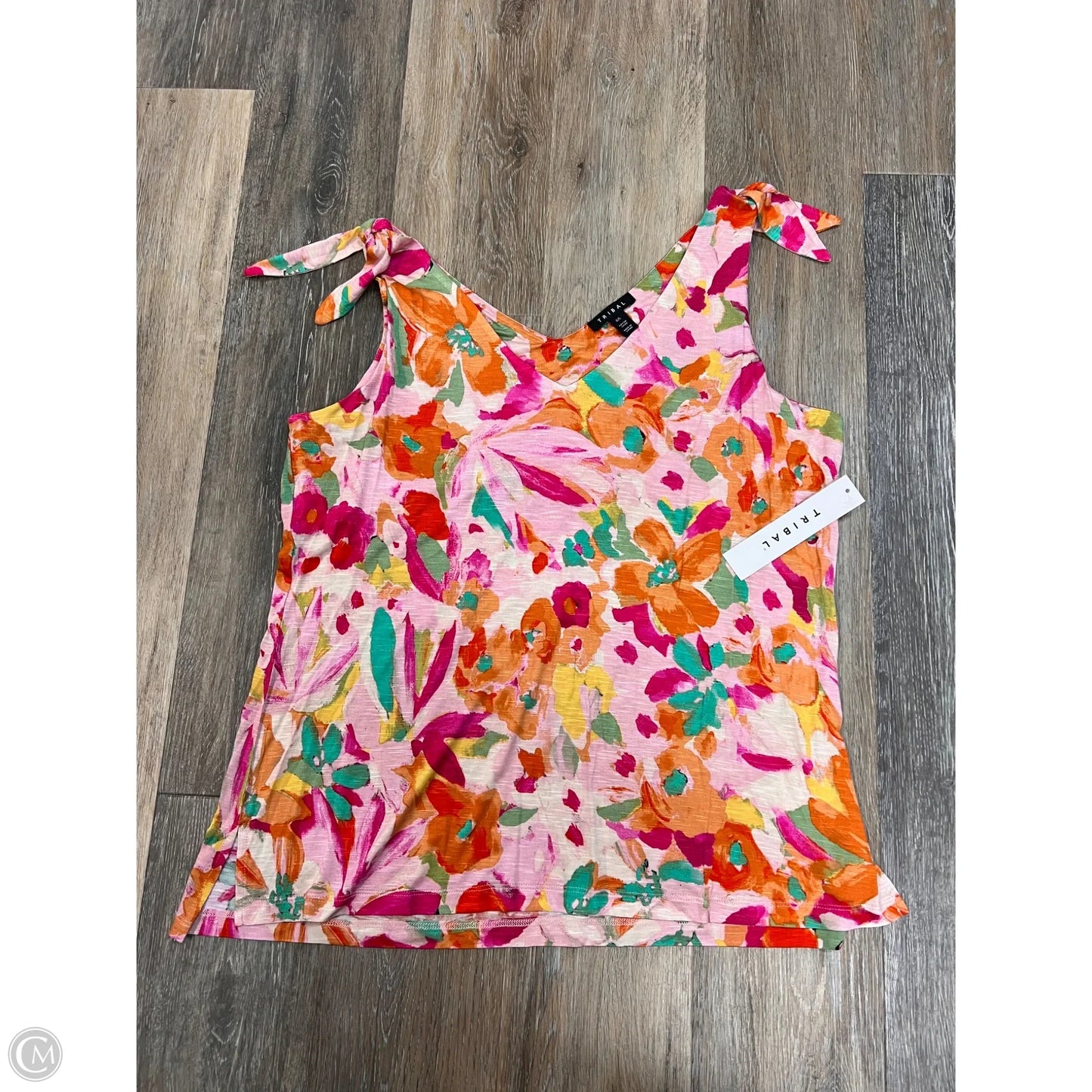 Top Sleeveless By Tribal In Pink, Size: L