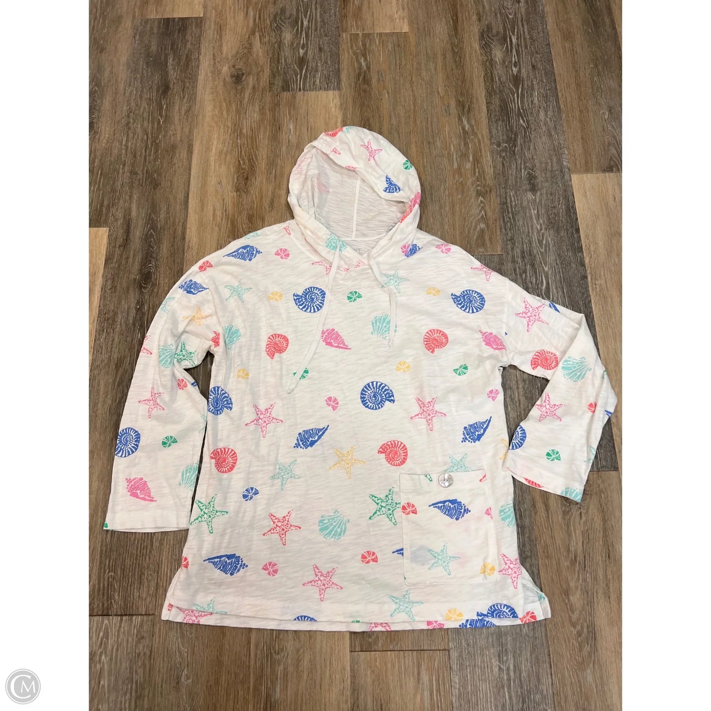 Top Long Sleeve By Habitat In White, Size: L