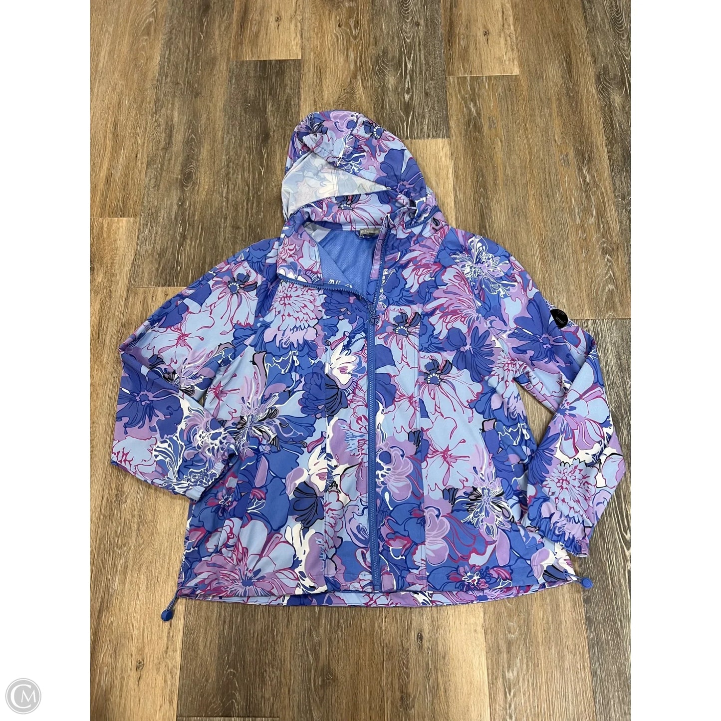 Athletic Jacket By Talbots In Blue, Size: L