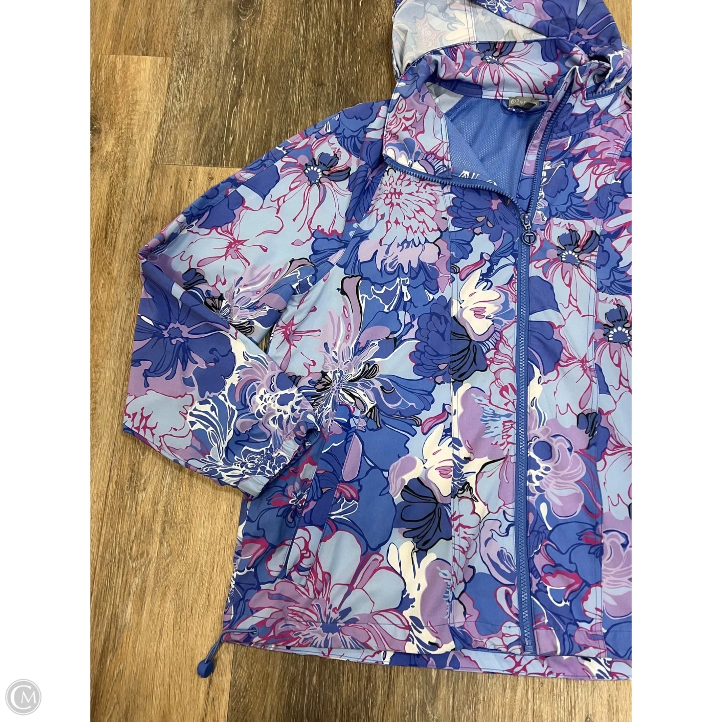 Athletic Jacket By Talbots In Blue, Size: L