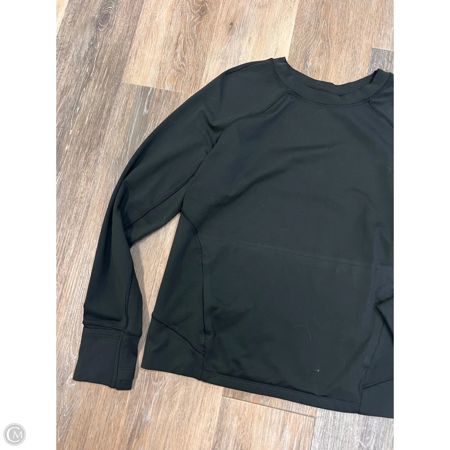 Athletic Top Long Sleeve Crewneck By Lululemon In Black, Size: 6