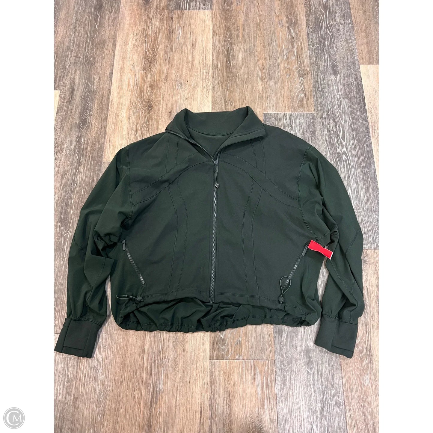 Athletic Jacket By Lululemon In Green, Size: 2