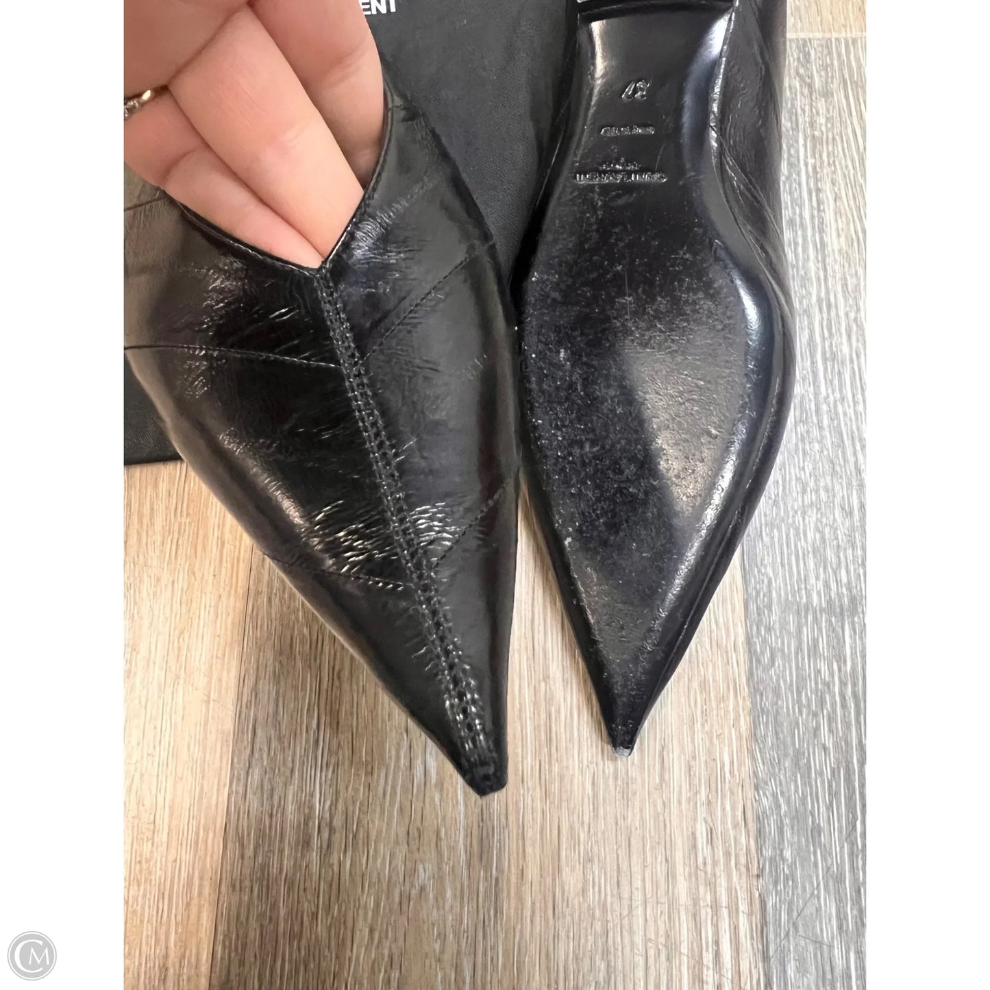 Shoes Luxury Designer By Yves Saint Laurent In Black, Size: 7/37