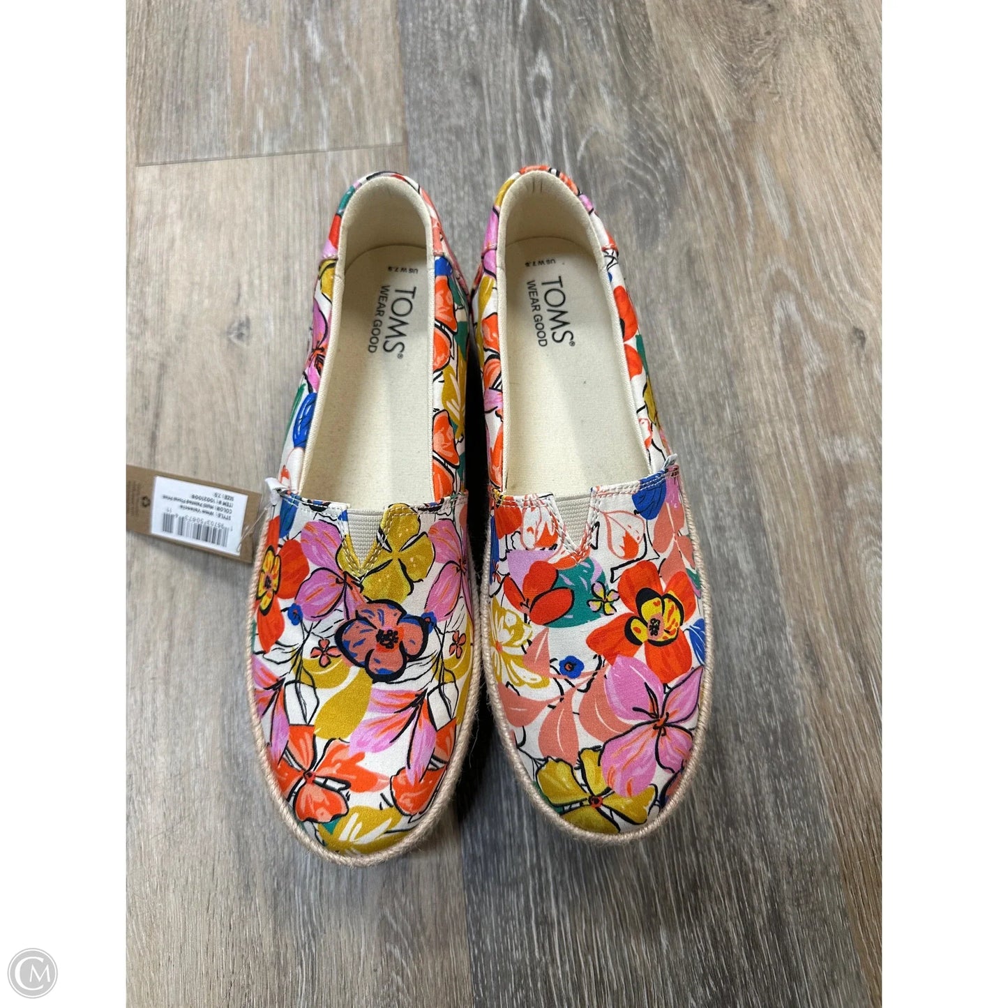 Shoes Flats By Toms In Floral Print, Size: 7.5