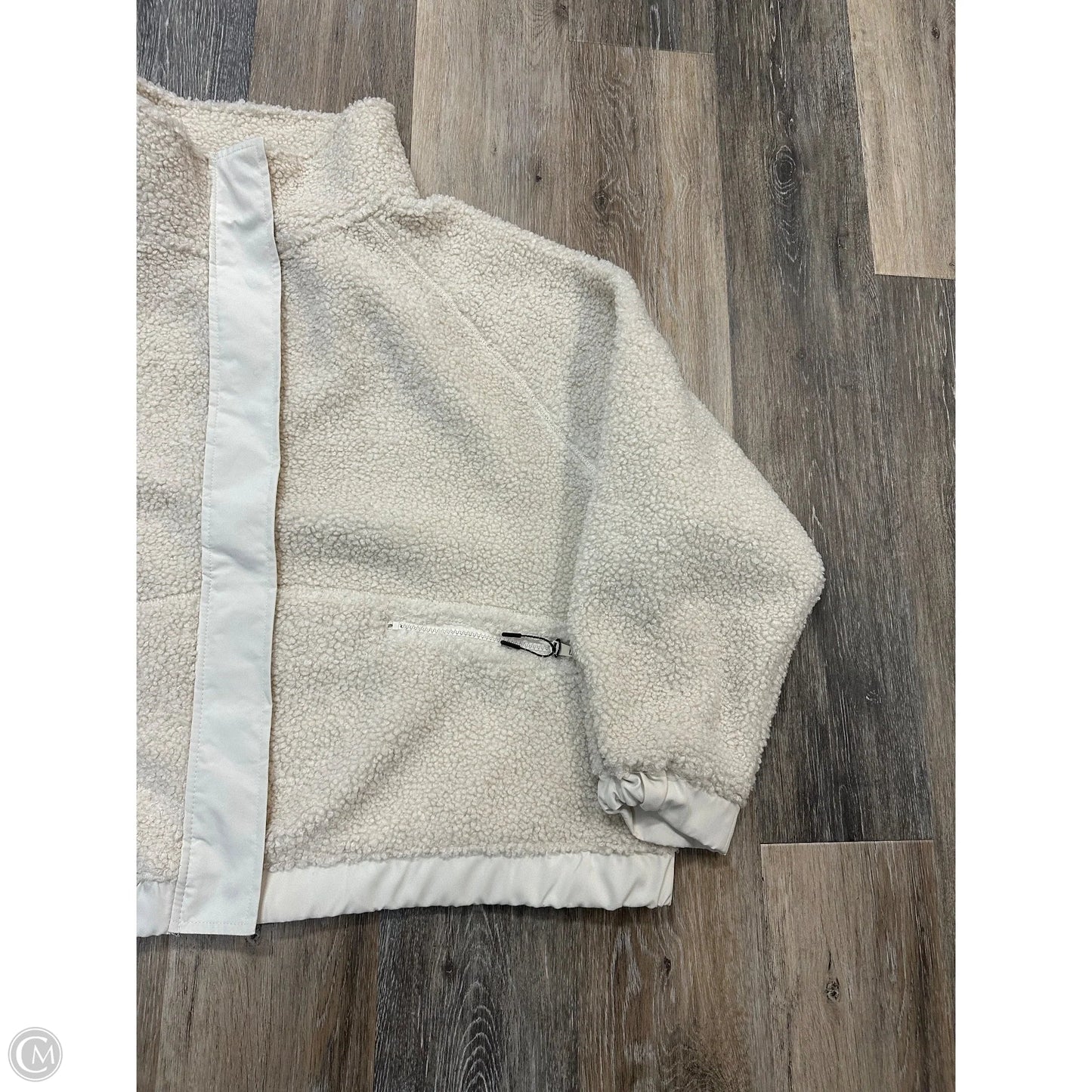 Jacket Fleece By Aspen In Cream, Size: 1x