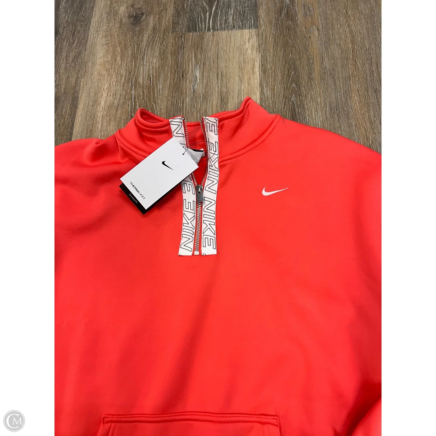 Athletic Sweatshirt Collar By Nike Apparel In Coral, Size: Xl
