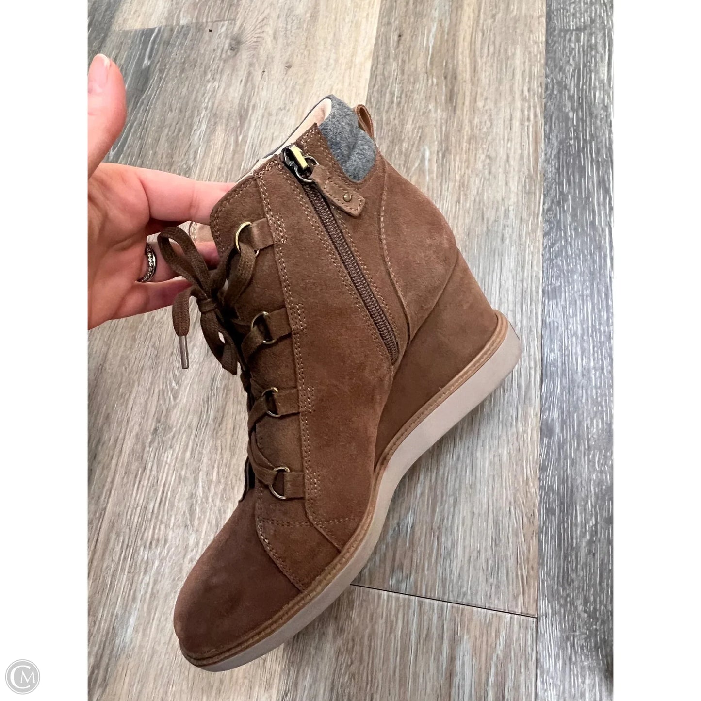 Boots Ankle Heels By Dr Scholls In Brown, Size: 11