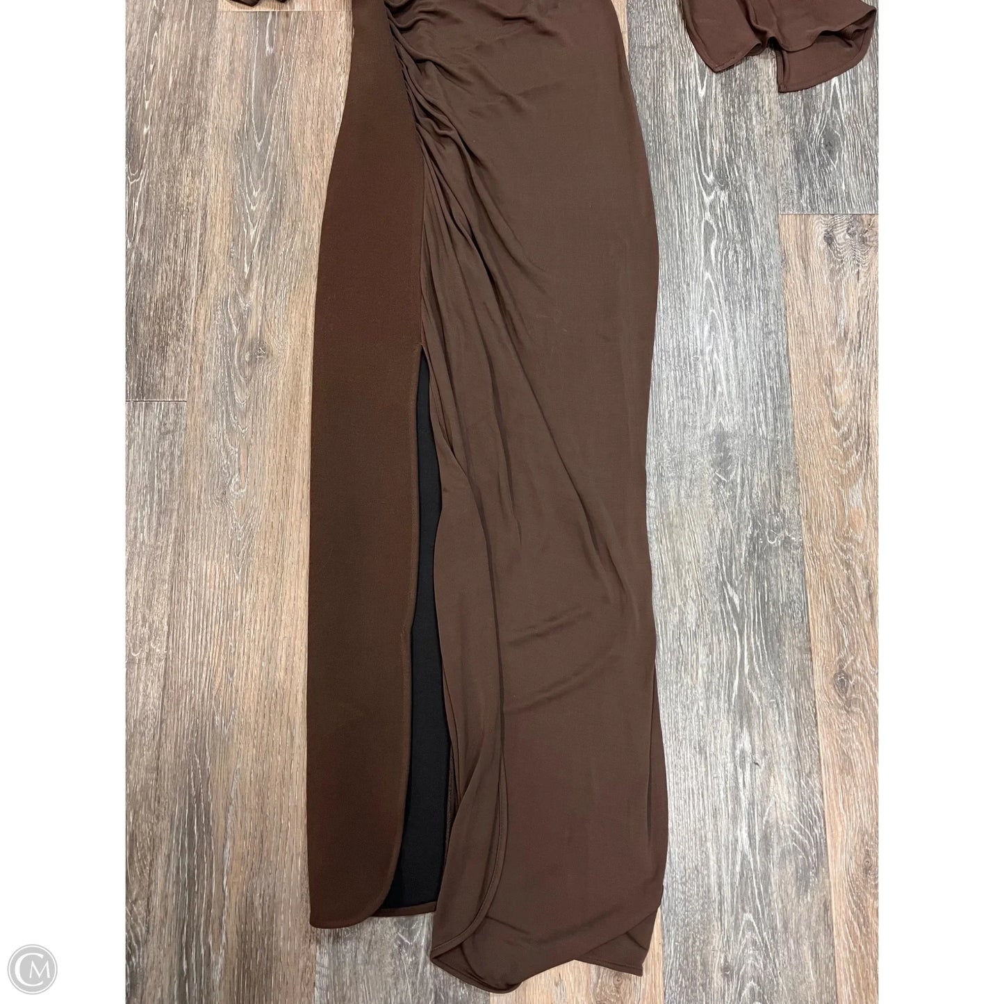 Dress Party Long By Zara In Brown, Size: S