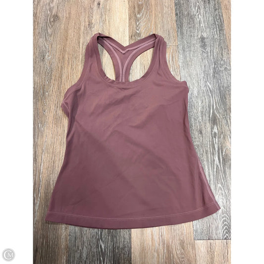 Athletic Tank Top By Lululemon In Mauve, Size: M
