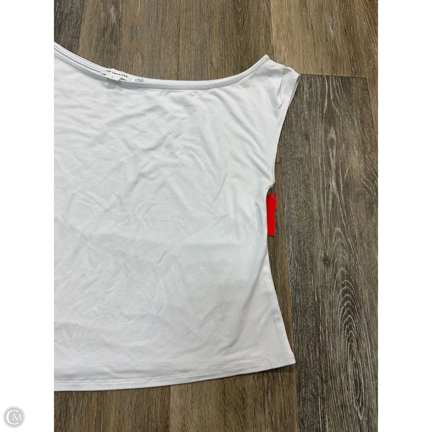 Top Short Sleeve By Good American In White, Size: L