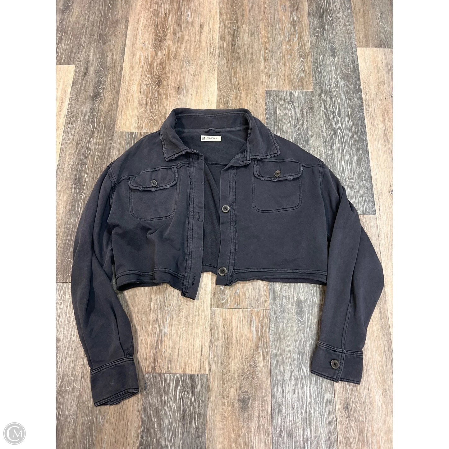 Jacket Shirt By We The Free In Grey, Size: M