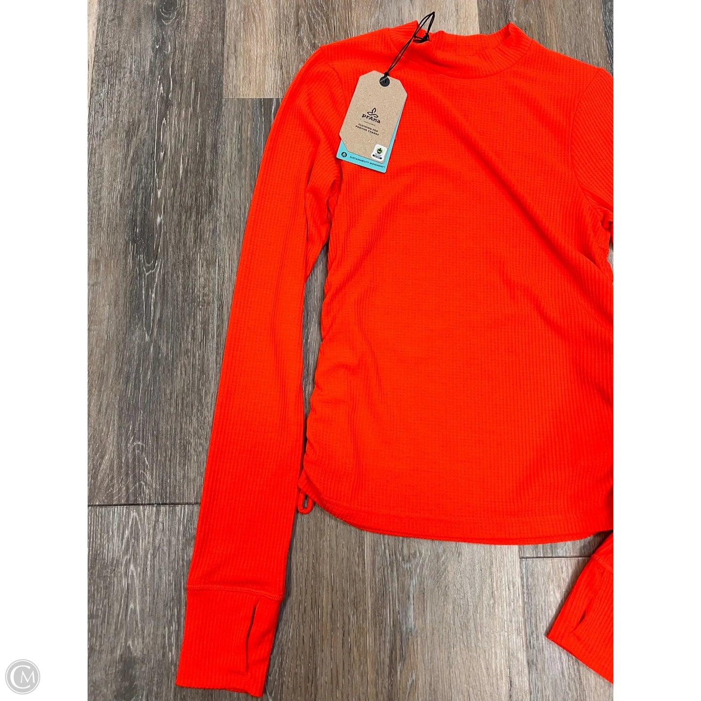 Athletic Top Long Sleeve Crewneck By Prana In Orange, Size: S