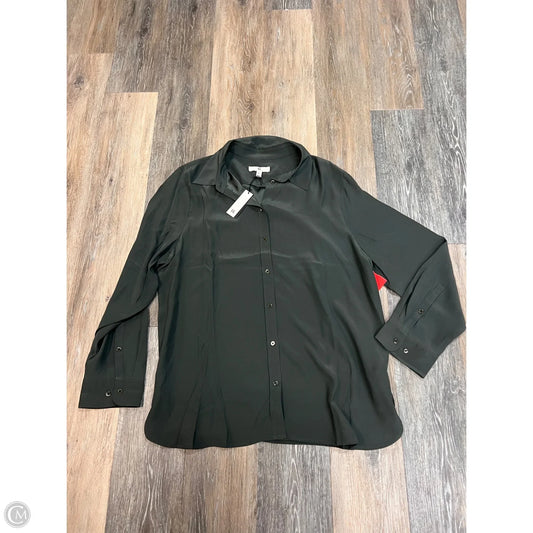 Blouse Long Sleeve By Banana Republic In Green, Size: Xl
