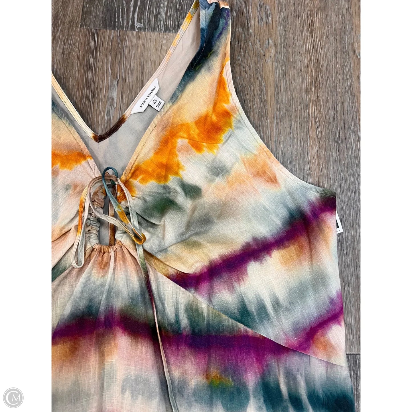 Dress Casual Maxi By Banana Republic In Tie Dye Print, Size: Xl