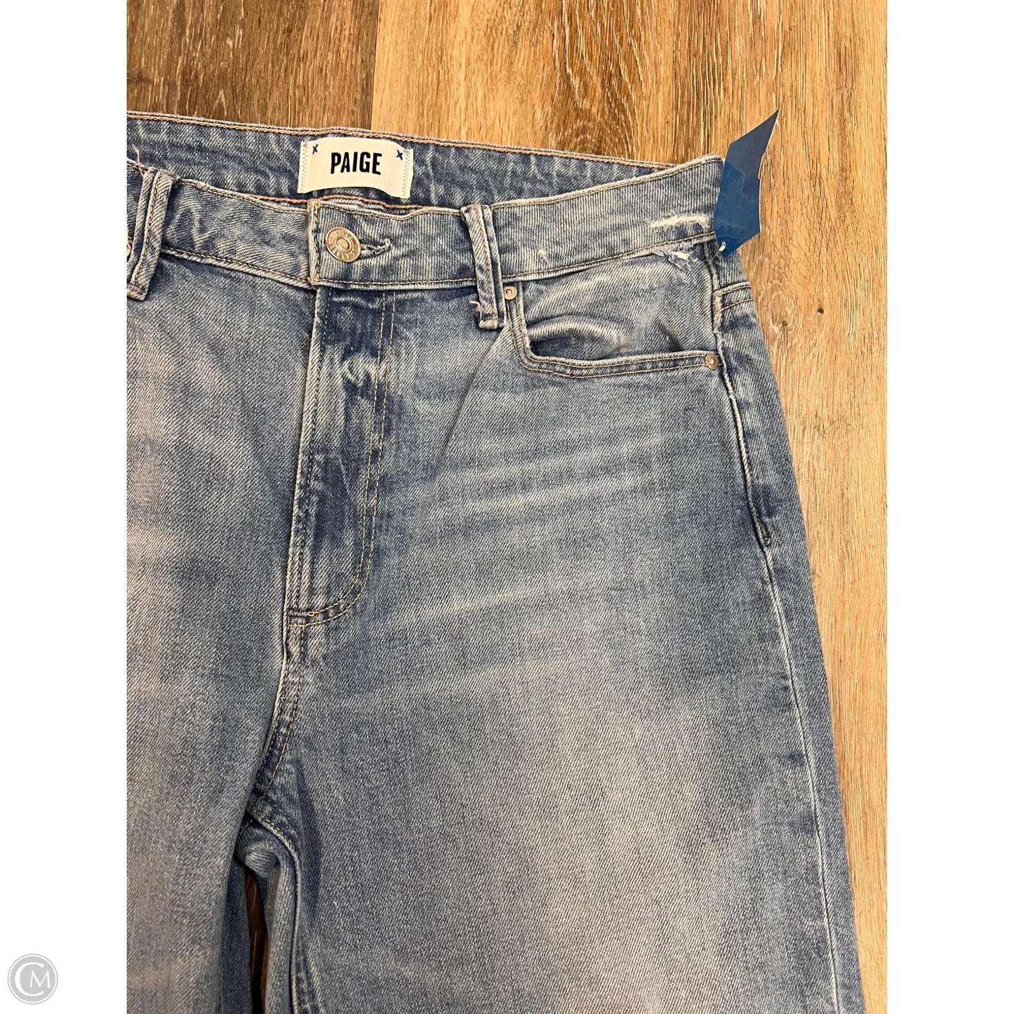 Jeans Wide Leg By Paige In Blue Denim, Size: 6/28