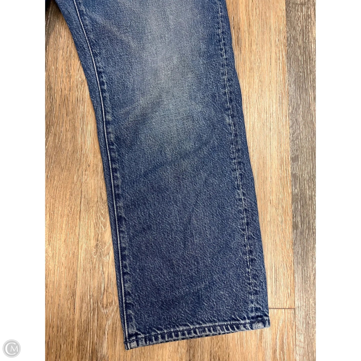 Jeans Straight By Mother In Blue Denim, Size: 2/26 short