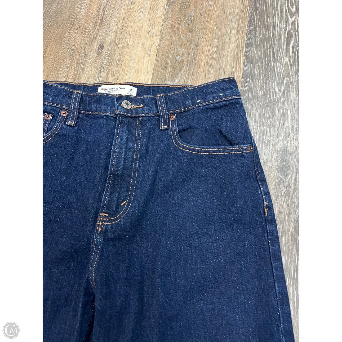 Jeans Straight By Abercrombie And Fitch In Blue Denim, Size: 8