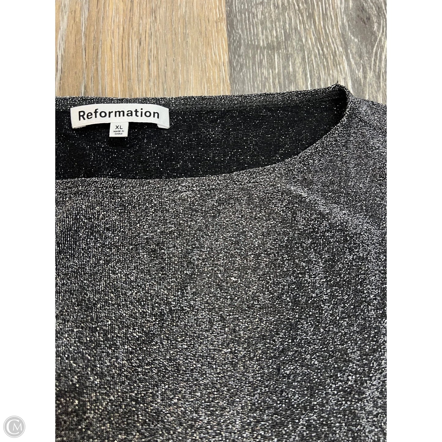 Top Sleeveless By Reformation In Silver, Size: Xl