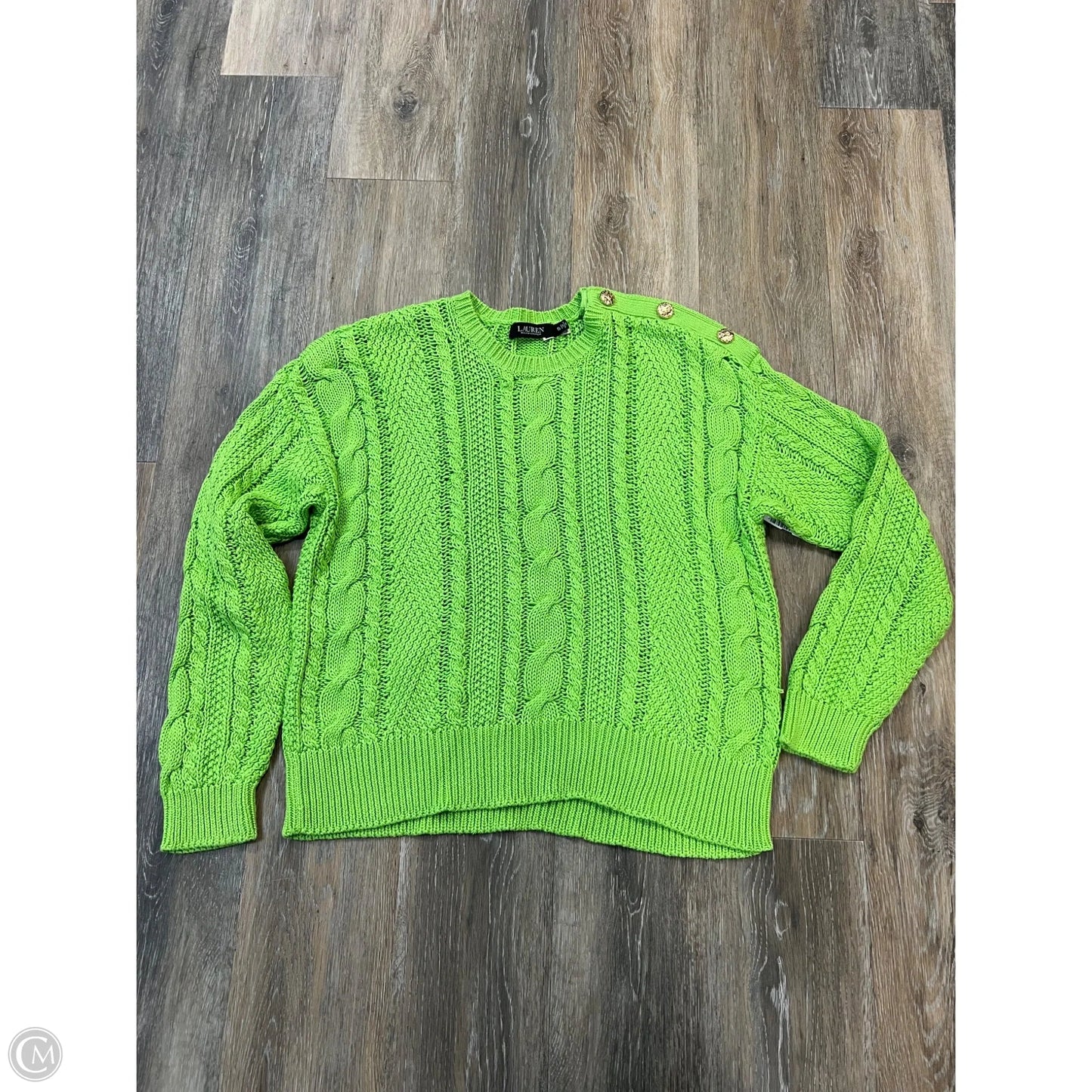 Sweater By Lauren By Ralph Lauren In Green, Size: Xl
