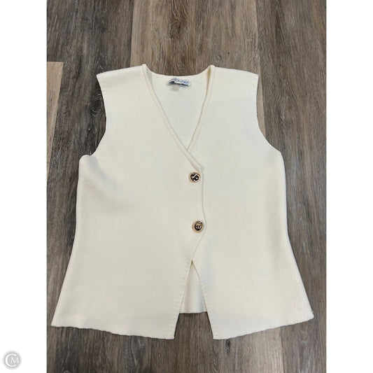 -Vest Sweater By She + Sky In Cream, Size: L