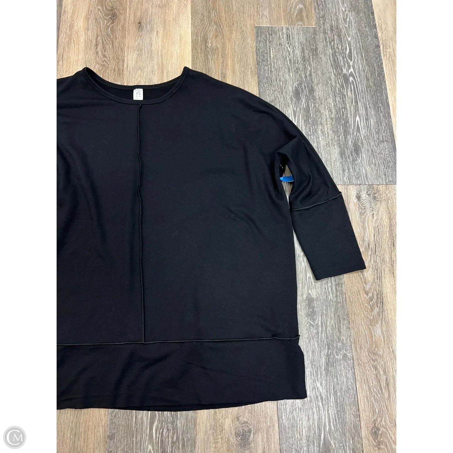 Top Long Sleeve By Spanx In Black, Size: L