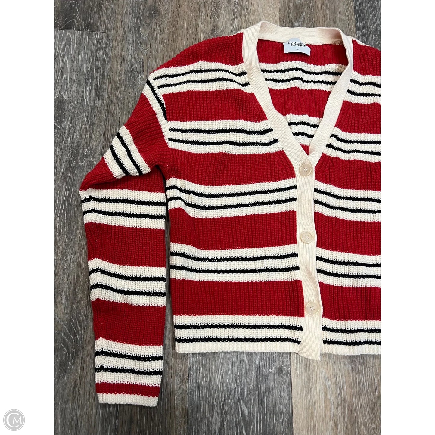 Sweater Cardigan By Stitches + Stripes In Striped Pattern, Size: Xs