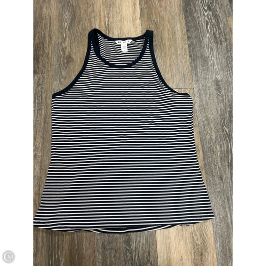 Athletic Tank Top By Athleta In Navy Striped Pattern, Size: L