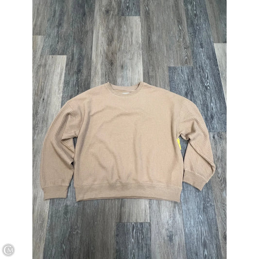-Top Long Sleeve By Thread And Supply In Tan, Size: L