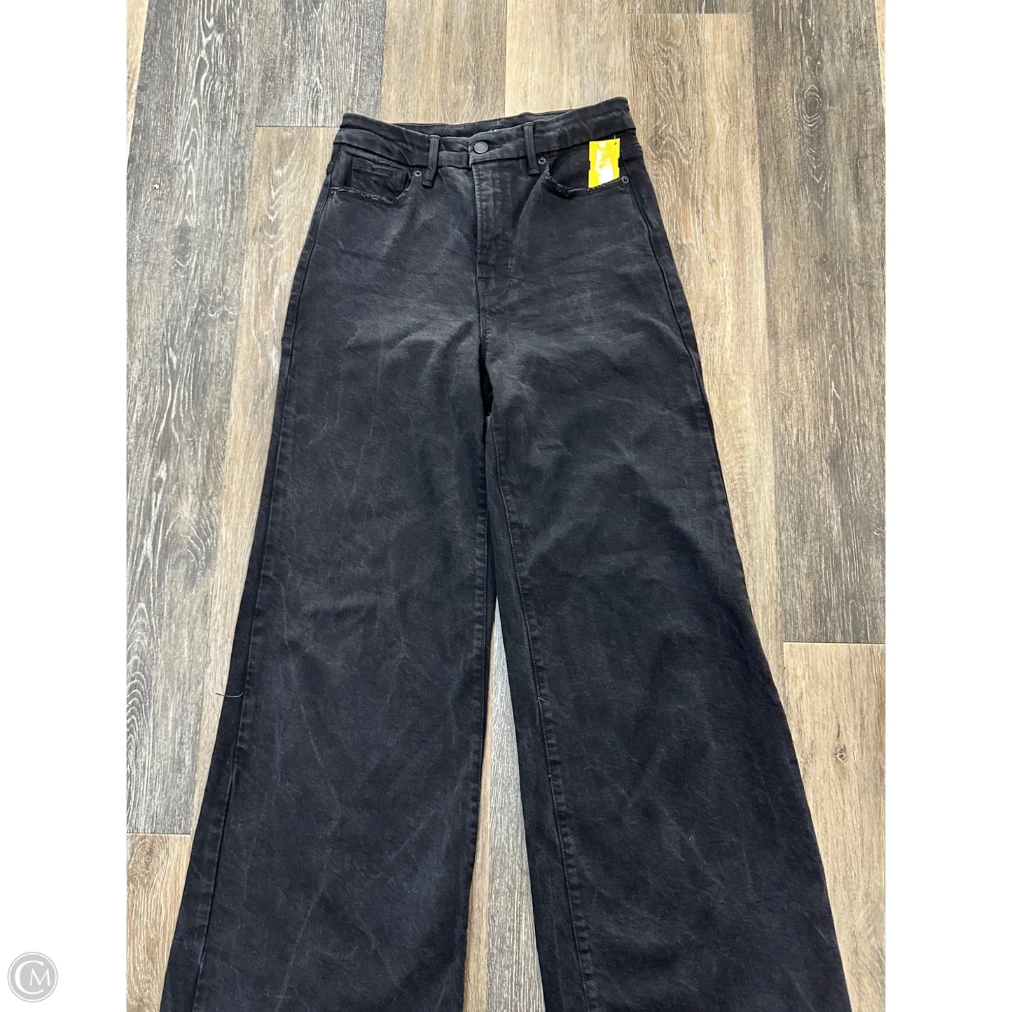 Jeans Wide Leg By Good American In Black, Size: 6