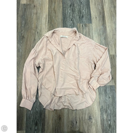 Blouse Long Sleeve By We The Free In Pink, Size: M