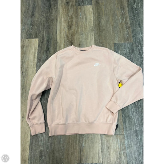 -Athletic Sweatshirt Crewneck By Nike Apparel In Pink, Size: M