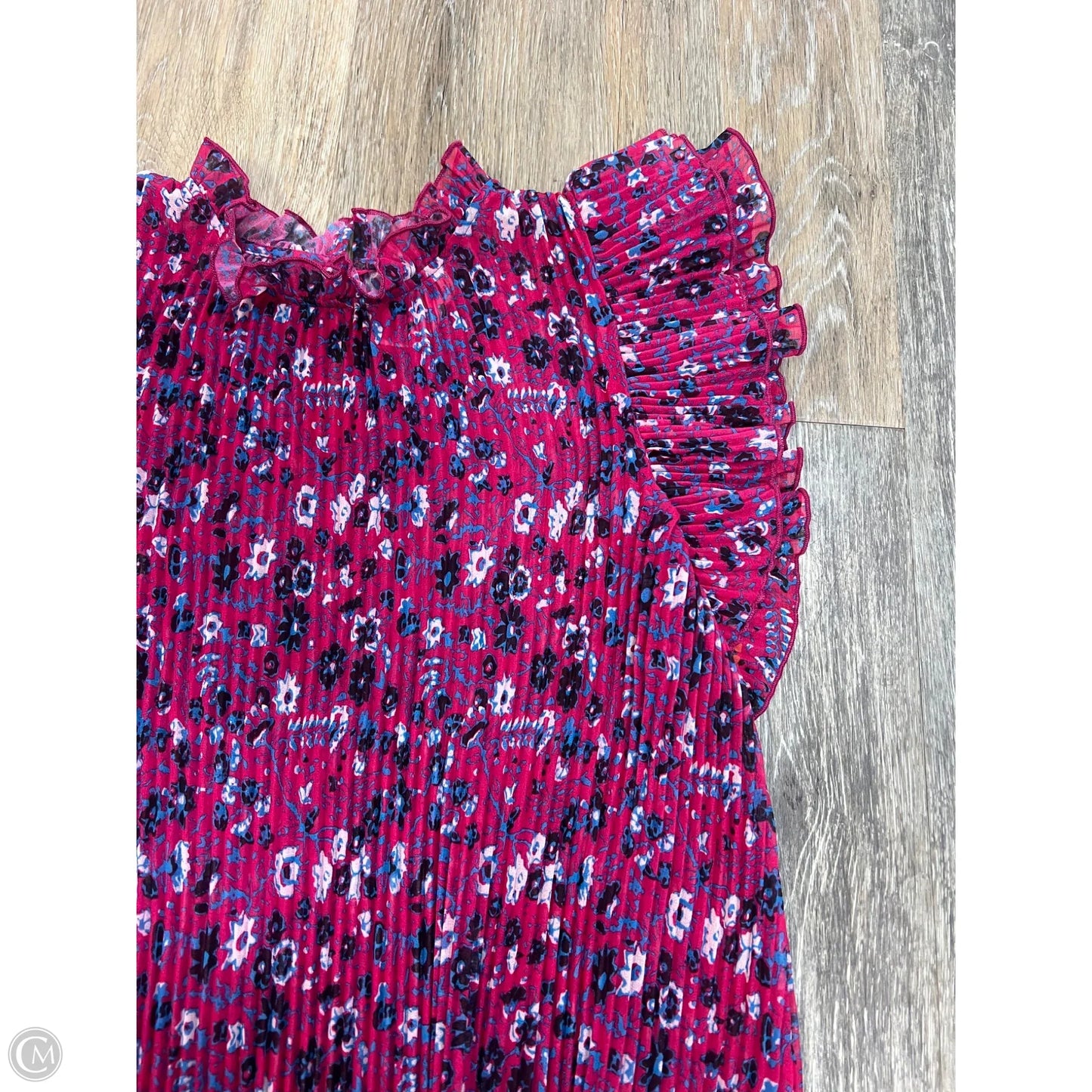 Blouse Short Sleeve By Anthropologie In Pink, Size: S