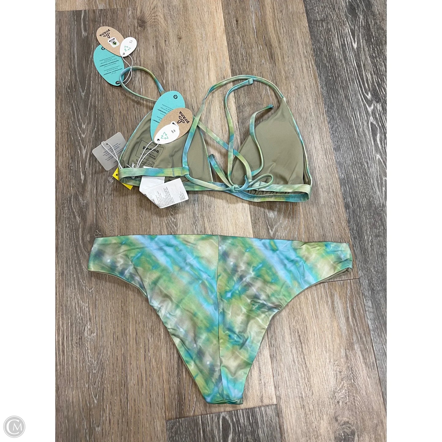 Swimsuit 2pc By Prana In Blue & Green, Size: S