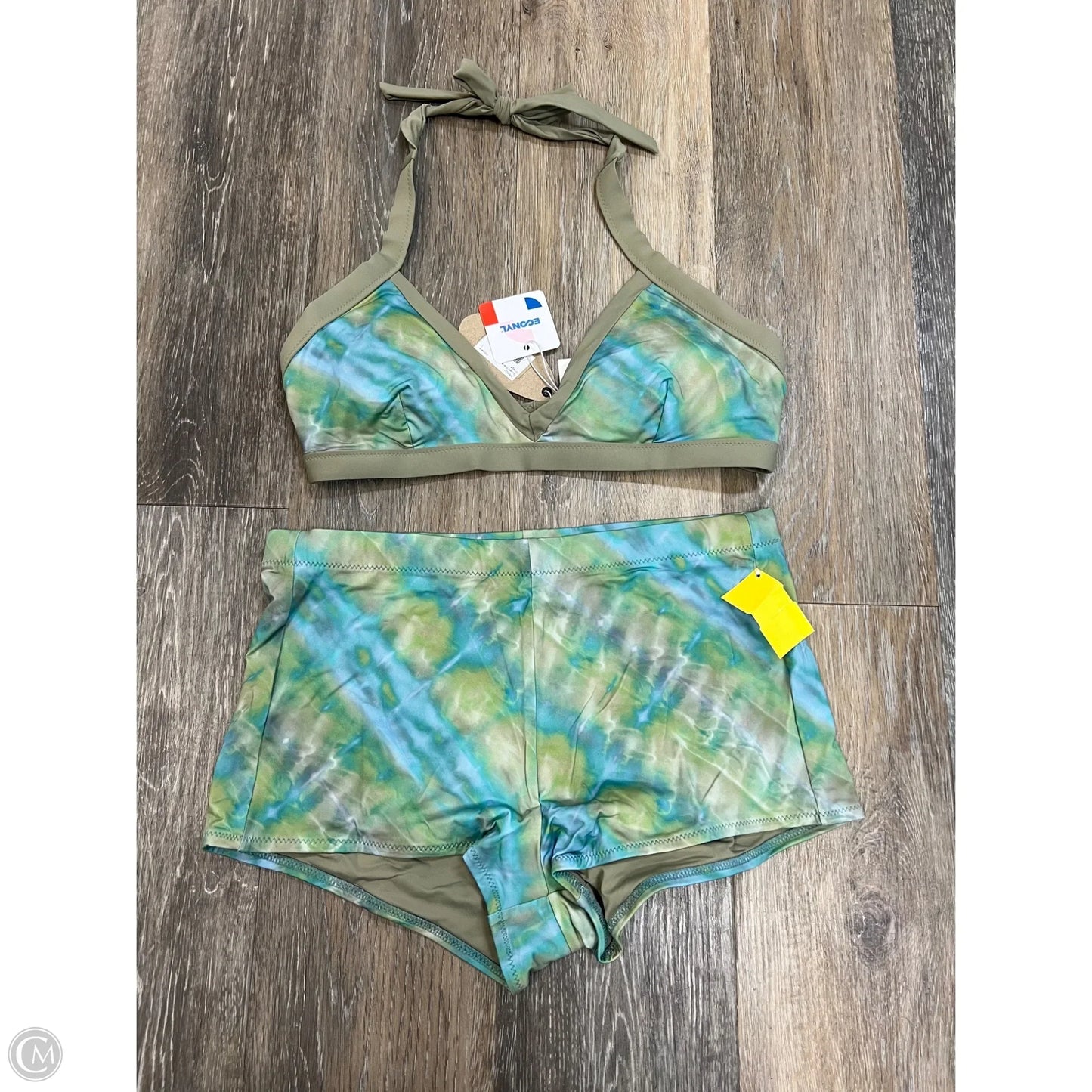 Swimsuit 2pc By Prana In Blue & Green, Size: S