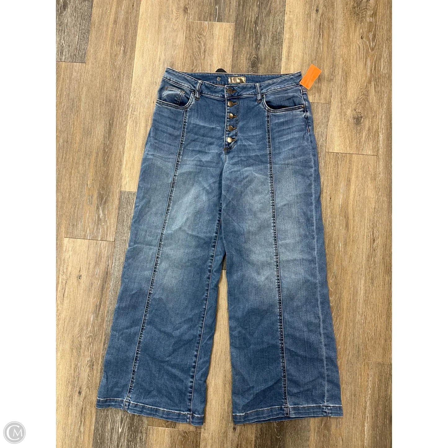 Jeans Wide Leg By Kut In Blue Denim, Size: 10