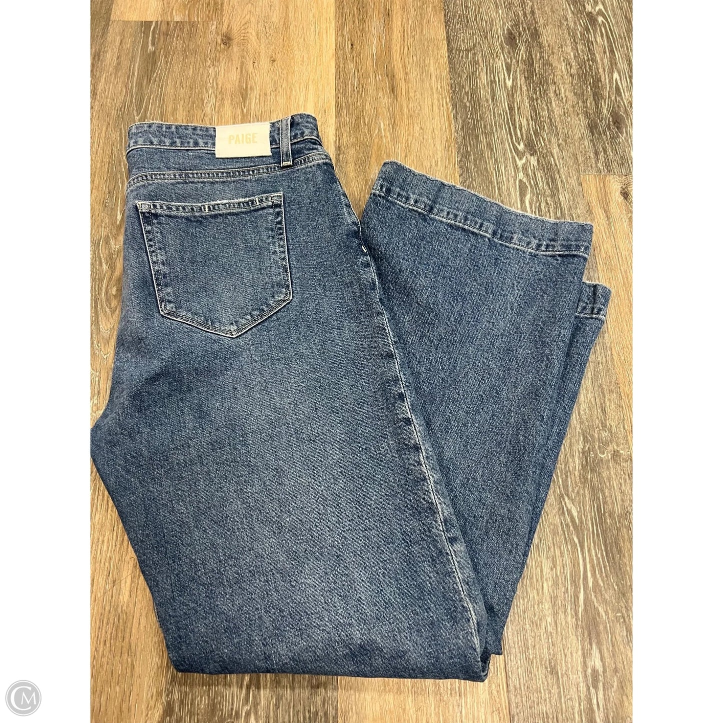 -Jeans Wide Leg By Paige In Blue Denim, Size: 14/32