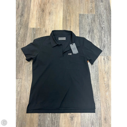 Athletic Top Short Sleeve By Figs In Black, Size: M