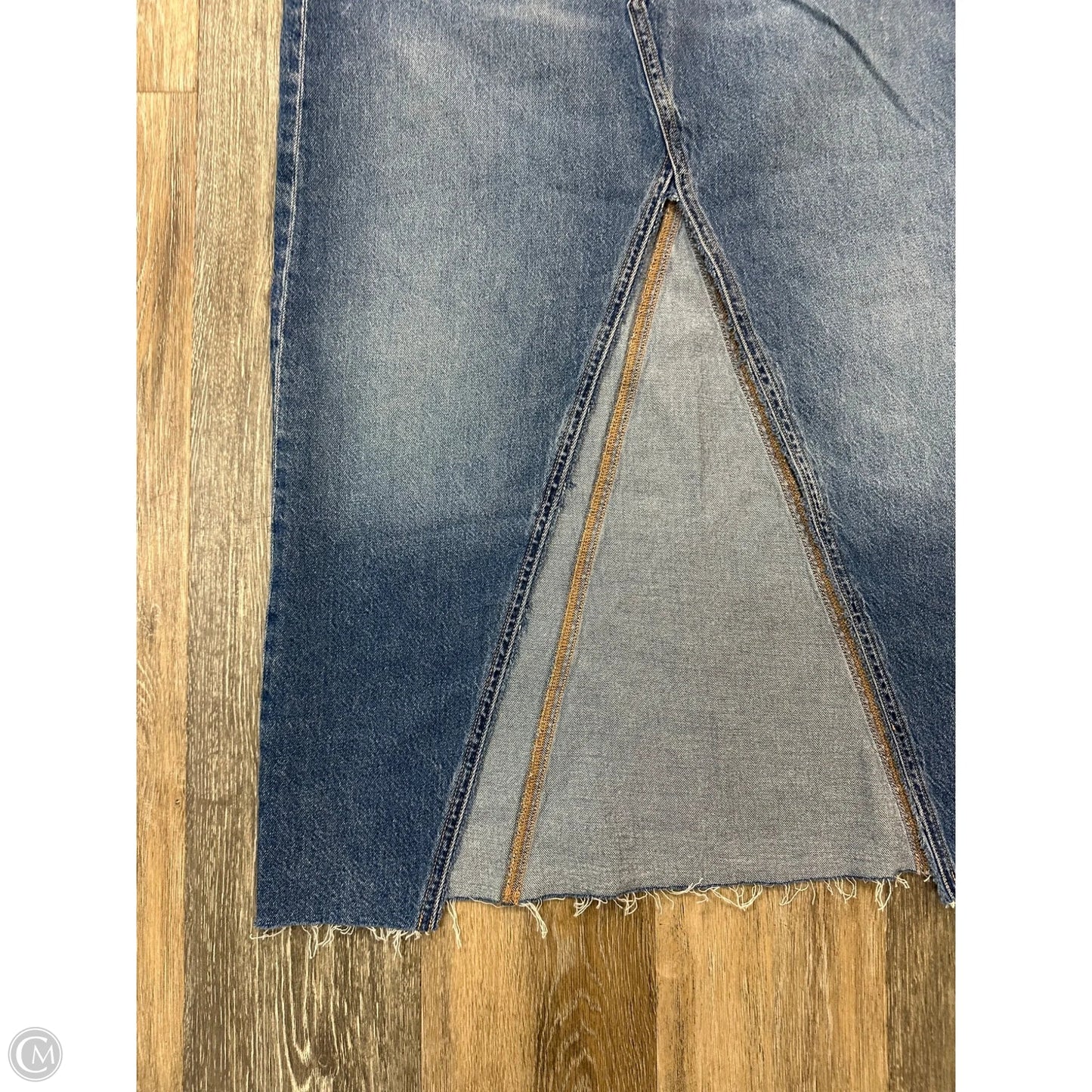 Skirt Midi By American Eagle In Blue Denim, Size: 10
