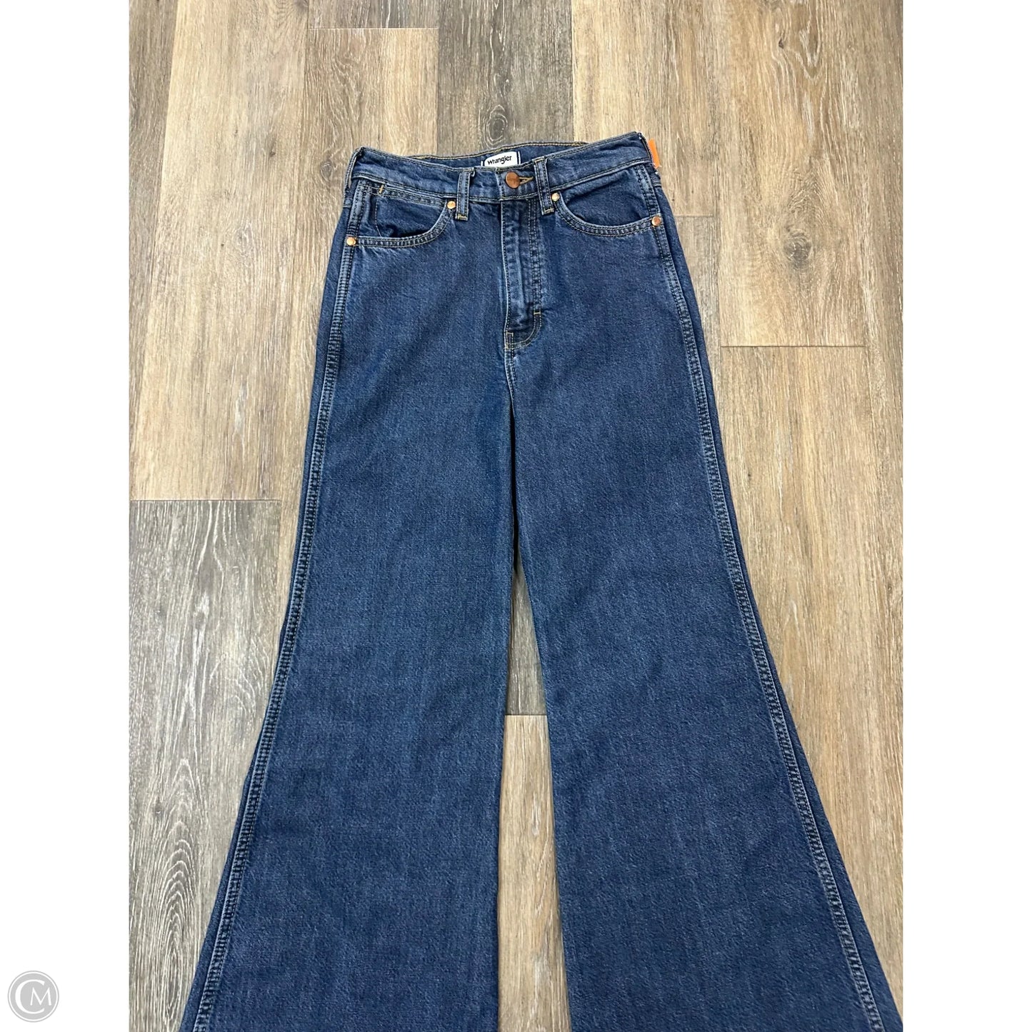 Jeans Wide Leg By Wrangler In Blue Denim, Size: 2
