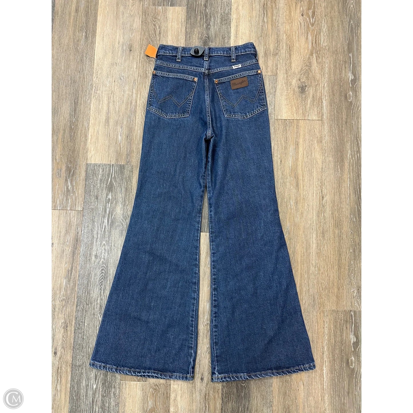 Jeans Wide Leg By Wrangler In Blue Denim, Size: 2
