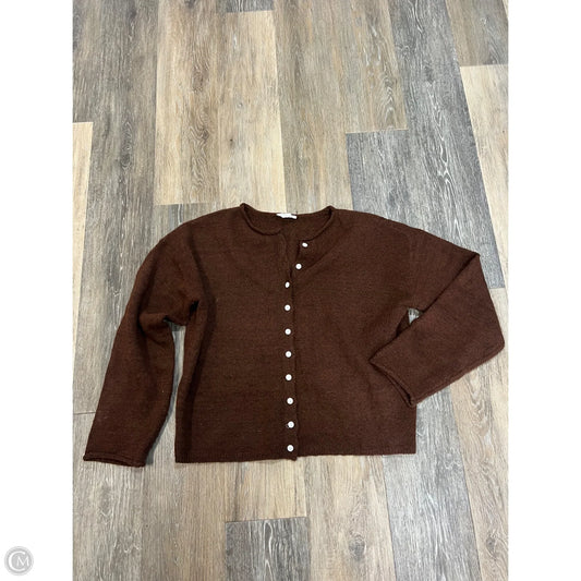 Sweater Cardigan By Mimosa In Brown, Size: M